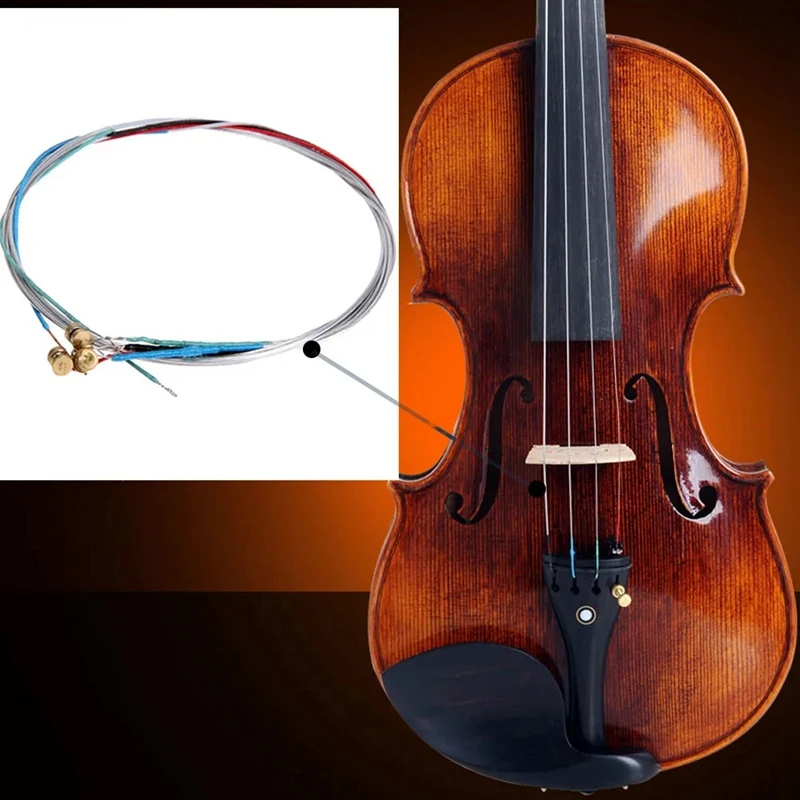 Violin Strings 4/4 Professional Full Set Violin String E-A-D-G Core Musical Instrument Parts Aluminum Violin Parts