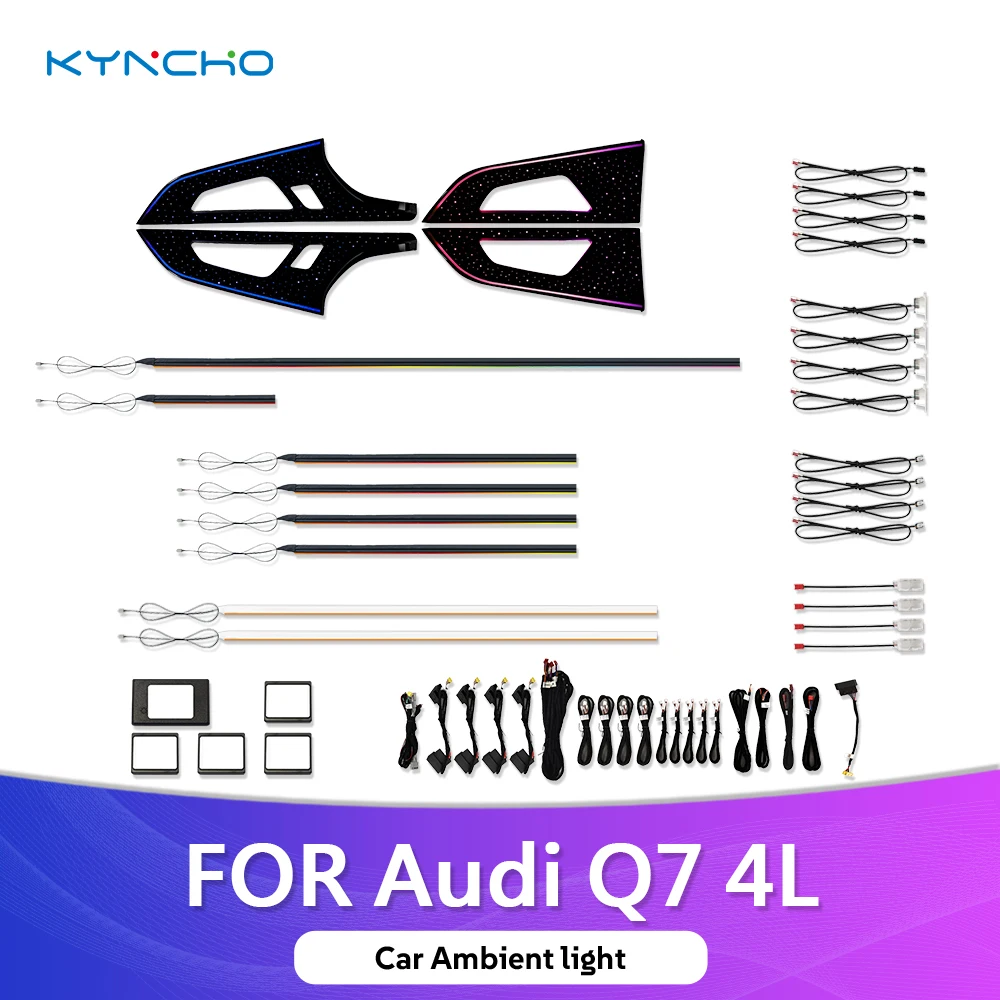 For Audi Q7 4L LED Car Ambient Light Interior Lighting Symphony Led Ceiling Light for Ambient Lighting with Colorful Features