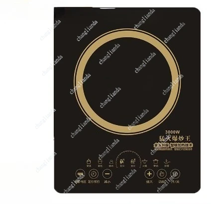 High-power black crystal panel touch single induction cooker