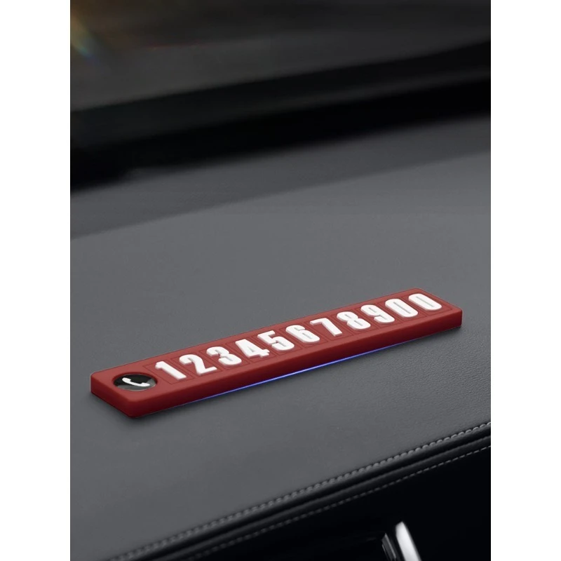 High‑End Creative Temporary Parking Number Plate – Luxury Car Interior Decoration