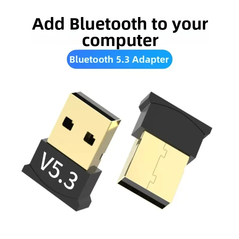 Bluetooth 5.3 Adapter USB Wireless Bluetooth 5.1 Dongle Adapter for PC Laptop Wireless Speaker Audio Receiver USB Transmitter