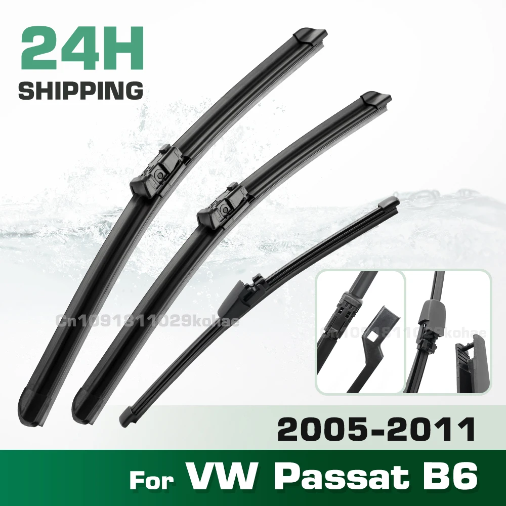 

GREATROAD Wiper LHD&RHD Front & Rear Wiper Blades Set For VW Passat B6 2005 - 2011 Windshield Windscreen Window Brushes