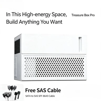 Pro 8‑Bay DIY File Storage Server Enclosure NAS AIO Chassis Compatible with ATX Motherboard For Home Office Data Storage
