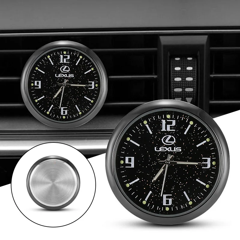 Luminous Car Clock Automobiles Internal Stick-On Watch Mechanics Quartz Clocks For Lexus ES RX IS RX330 IS250 ES300h RX350 UX CT