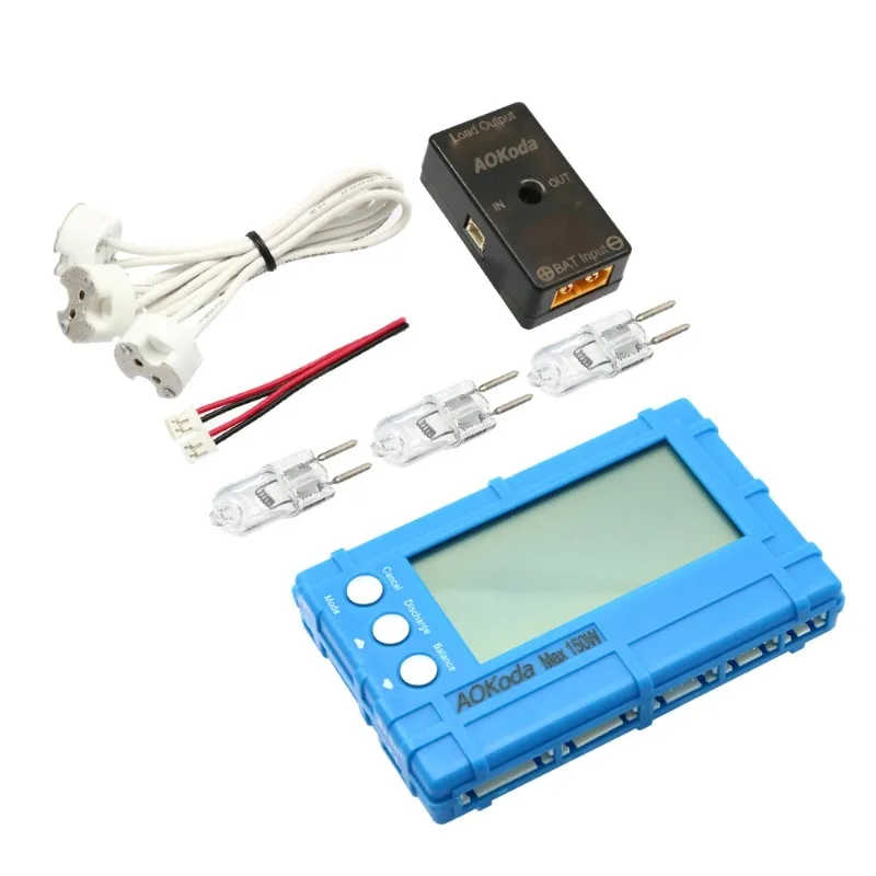 1pcs new AOKoda 5W 150W 3 in 1 LCD Battery Balancer Charger/Voltage Indicator/Discharger 2-6S Lipo LiFe For RC Toys