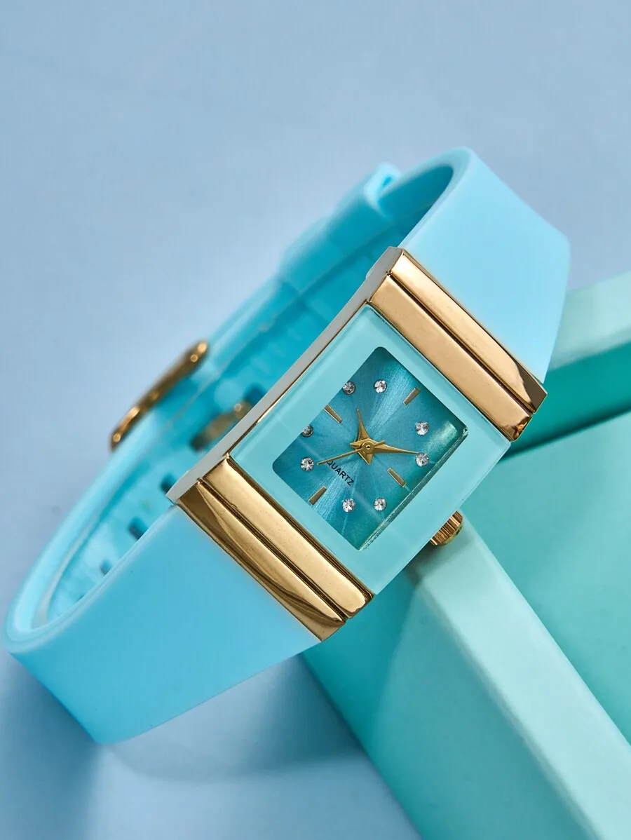 1pc Women's Silicone Band Quartz Watch, & Personalized Silicone Strap, Suitable For Daily Decoration