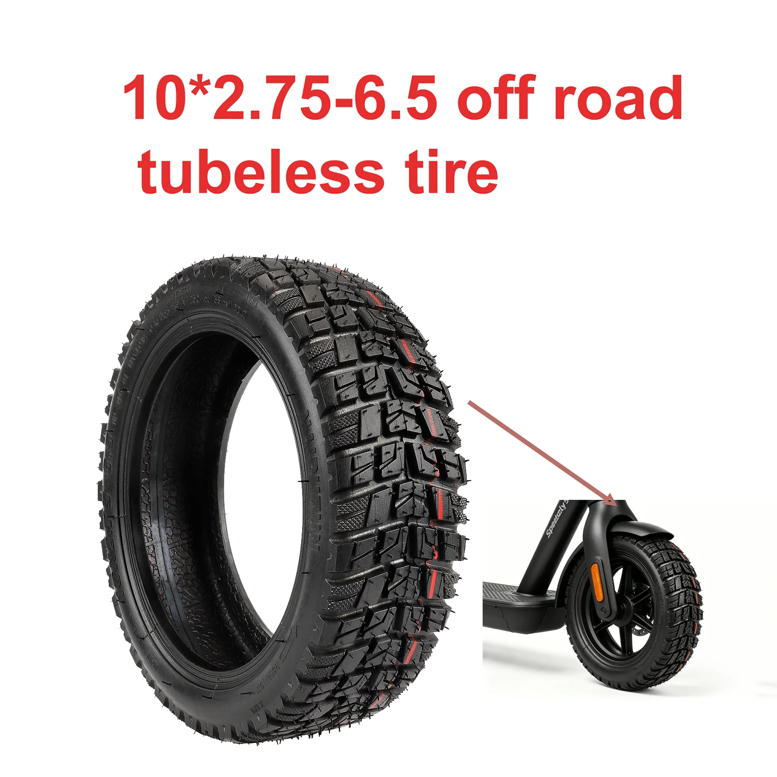 

10*2.75-6.5 off road tubeless tire for Speedway 5 Dualtron 3 Electric Scooter Tickened Wear-resistant tyre Speedway 5 DT 3 Tyres
