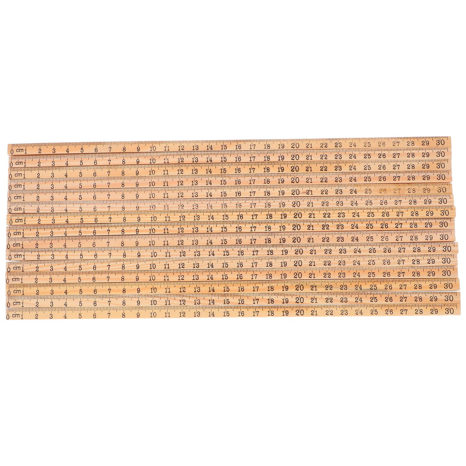 

15pcs Wood Rulers 30Cm Natural Grain Straight Measuring Ruler For Drafting Drawing Office Study Classroom Use Wooden Scale Tool