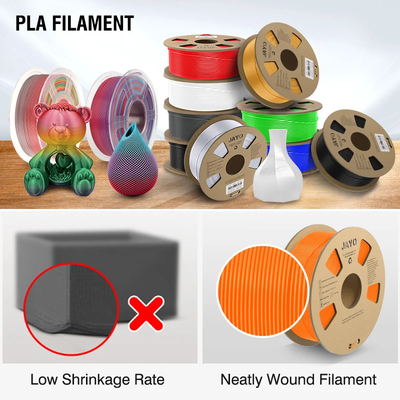 JAYO PLA/PETG/SILK/PLA Meta Filament 1Roll 3D Printer Filament 1.75mm 3d Filament PLA Printing Materials for 3D Printer&3D Pen