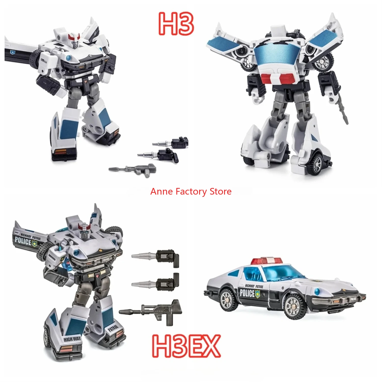 

[NEW IN STOCK] Transformation NewAge NA H3 H3EX Prowl Harry G1 Toy Color Mini Action Figure Toys With Box