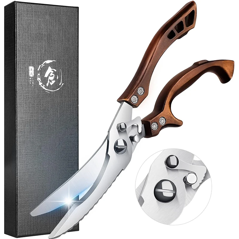 

Kitchen Scissors - Heavy duty practical stainless steel multi-purpose ultra sharp scissors, suitable for food/cooking