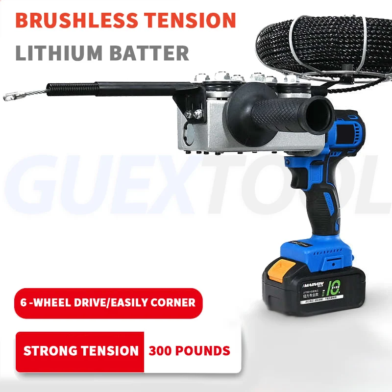 21V Electric Threading Machine Automatic Electrician Threading Device Lithium Battery Stringing Machine Wire Line Guide Puller