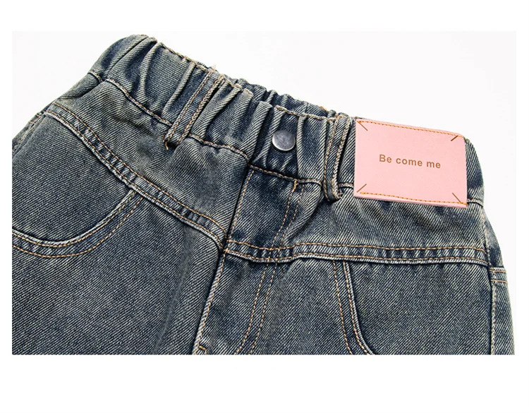 Koreanischer Stil Kinder Isolierte Jeans für Mädchen Baby Warme und Dicke Thermo-Denim-Hosen für Mädchen Herbst Winter Hosen für Kinder – Detail 12
