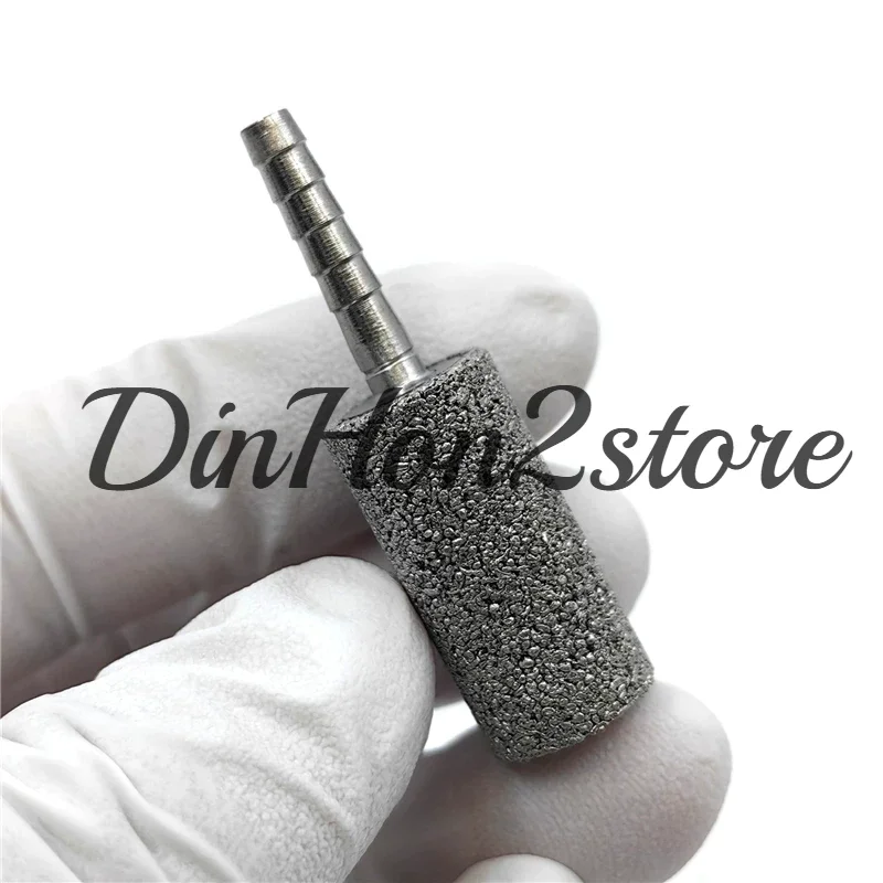 316 stainless steel liquid extraction filter head, solvent filter, externally threaded powder sintered filter element