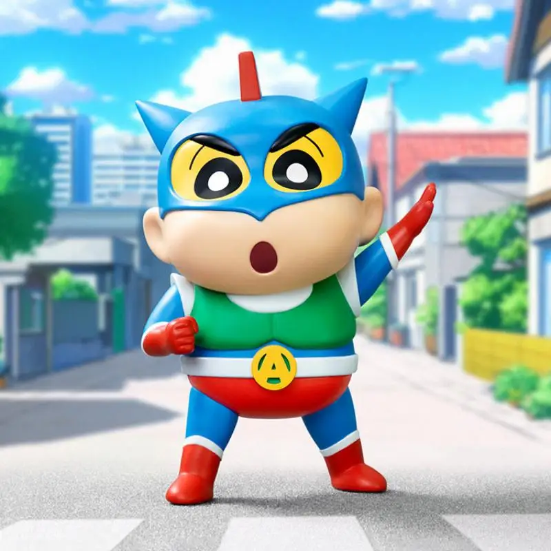 

Hot Funism Licensed Crayon Shin-chan Action Kamen Figure Sunflower Funny Desktop Ornament Anime Collectible Toy Gift In Stock