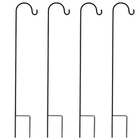 Shepherd Hooks Iron Craft Hooks Garden Decorative Patio Lightshook Outdoor Rustproof Floor Pole Curved Iron Hooks
