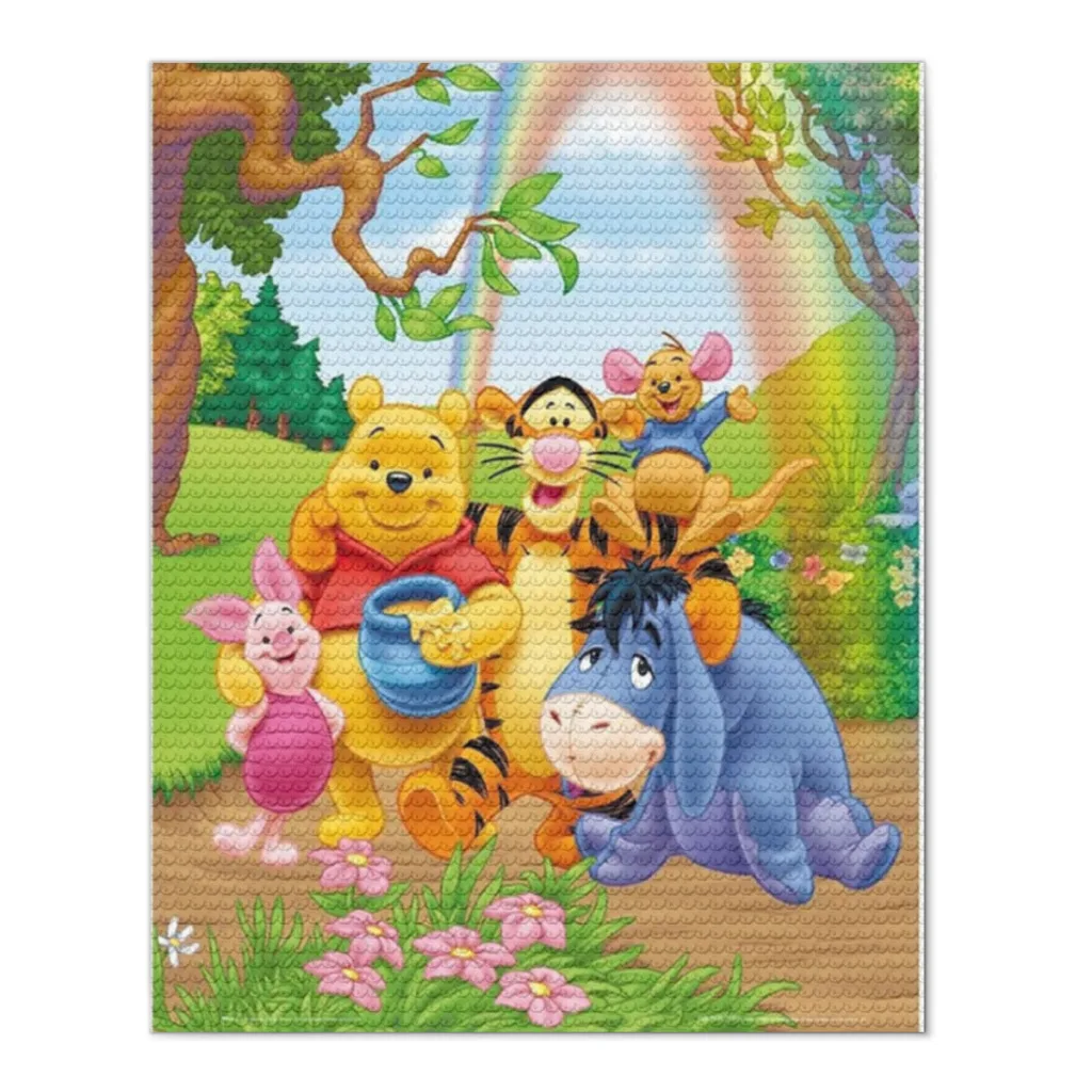 

Winnie The Pooh And The Wind Blows 5D DIY Diamond Painting Full Drill Handwork Diamond Mosaic Gifts