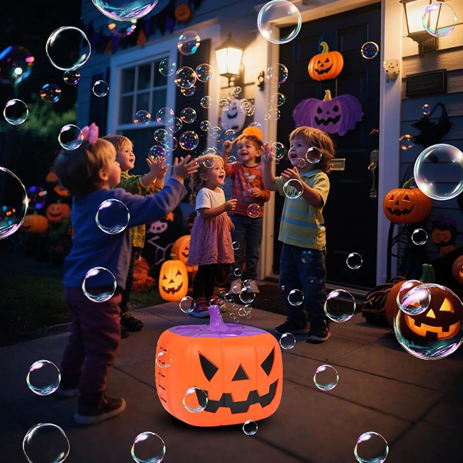 آلة فقاعات الهالوين منفاخ فقاعات اليقطين مع صوت وضوء للحفلات لعبة الشاطئ للتجمعات الخارجية للأولاد والبنات