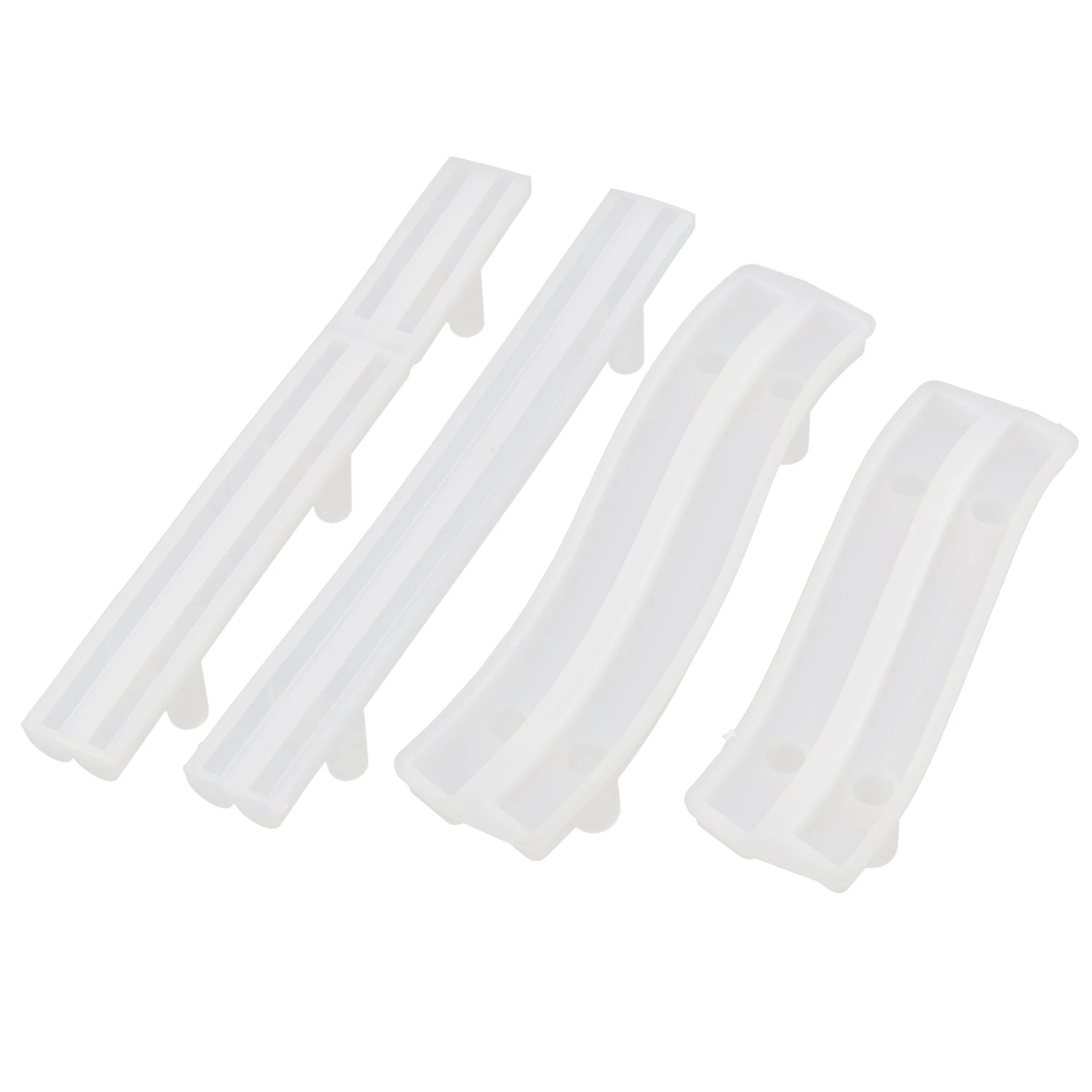 DT38 4 Set Tray Handle Resin Mold, Silicone Epoxy Casting Mold for DIY Cabinet Door Handles, Drawer Bar Pulls, Afrt Crafts