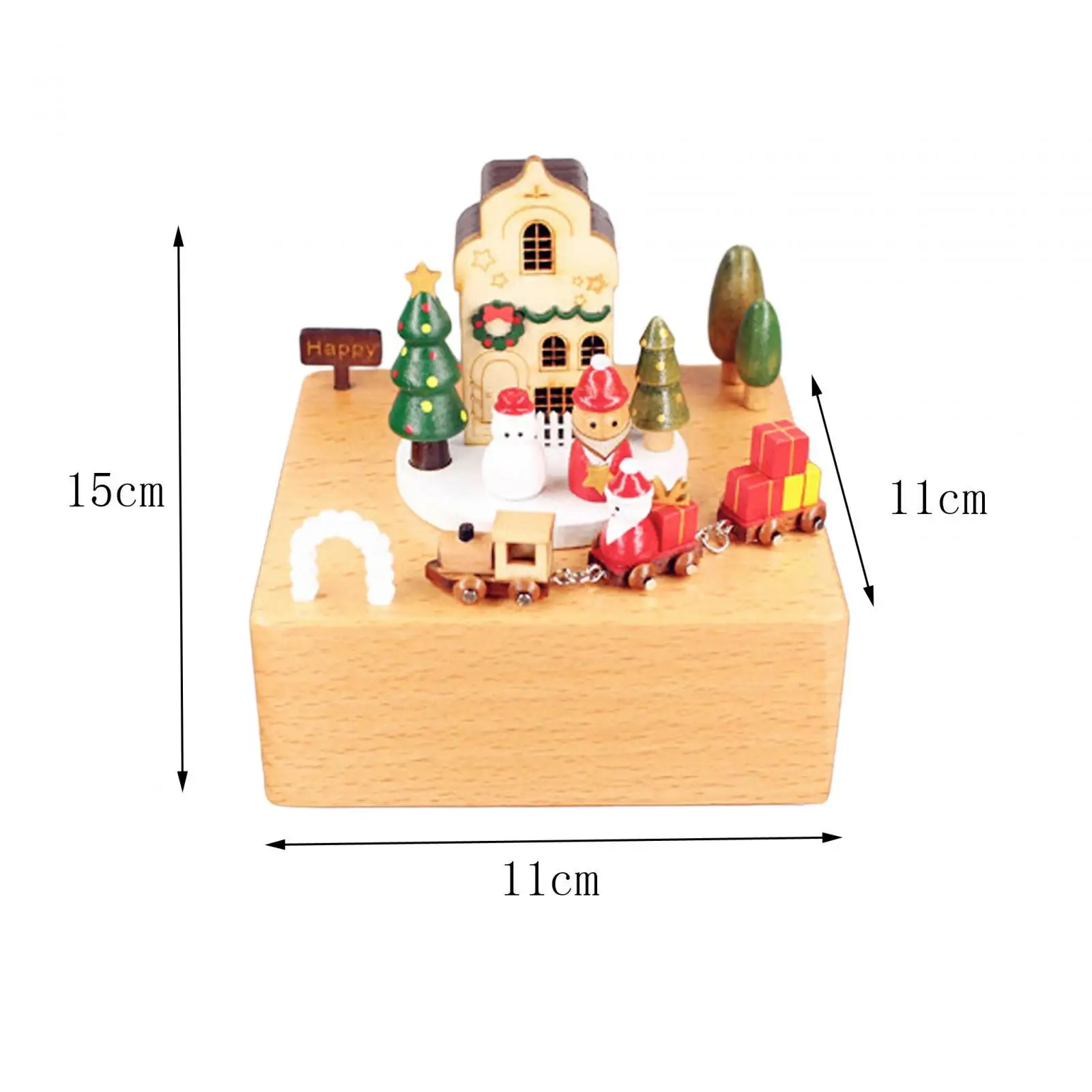 صندوق الموسيقى الميكانيكي لعيد الميلاد تحت عنوان زخرفة إبداعية دوارة يختتم الموسيقية