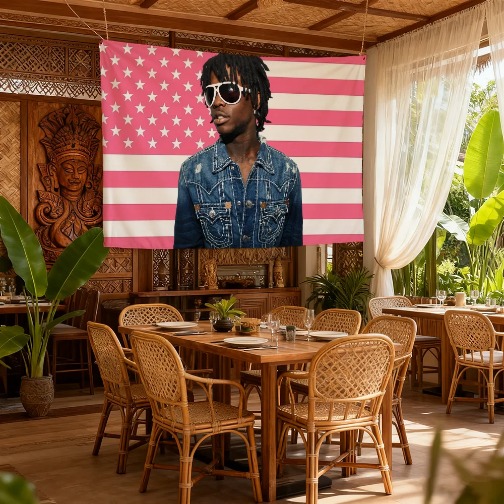 Rapper C-chief Keef Skeletor flag Durable Outdoor Indoor Patio Festive Decoration Classic Design Pole Wall Room Banner