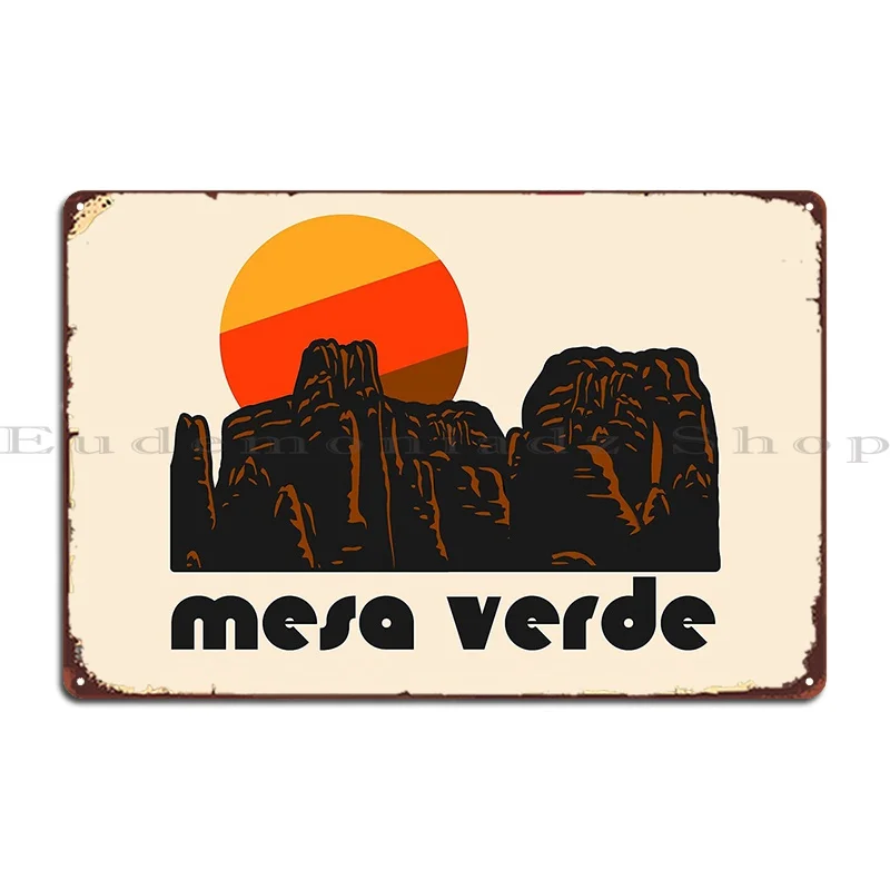 Retro Mesa Verde Tourist Souvenir National Park Design Metal Plaque Design Wall Cave Wall Decor Kitchen Design Tin Sign Poster