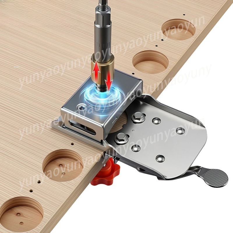35Mm Hinge Hole Opener, Automatic Rebound Punch Positioner, Adjustable Margin Cabinet Door Panel Hinge Punch Tool