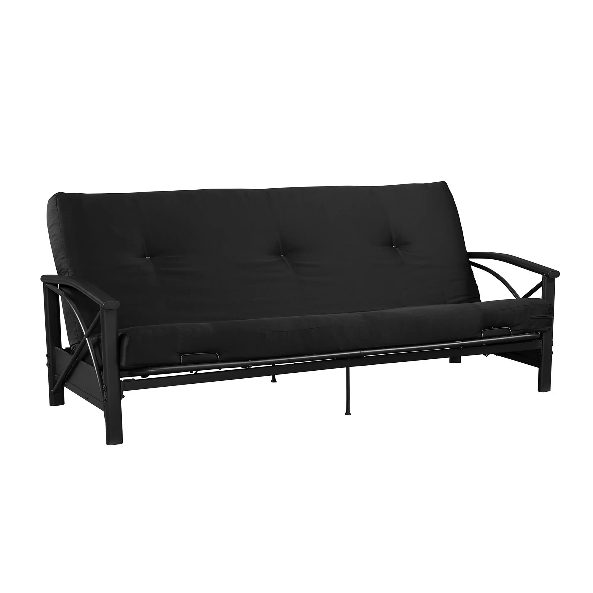 6 Inch Futon Mattress with Tufted Cover and Recycled Polyester Fill, Full, Herringbone Print U Waterproof Kids Sofa