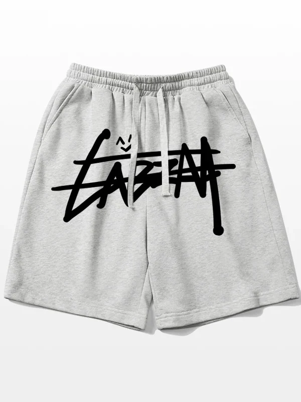 

Loose Fit 5 Inch Casual orts Men's Summer American Retro Trendy Sport Pants Straight Leg Loose Sweatpants mid Waist