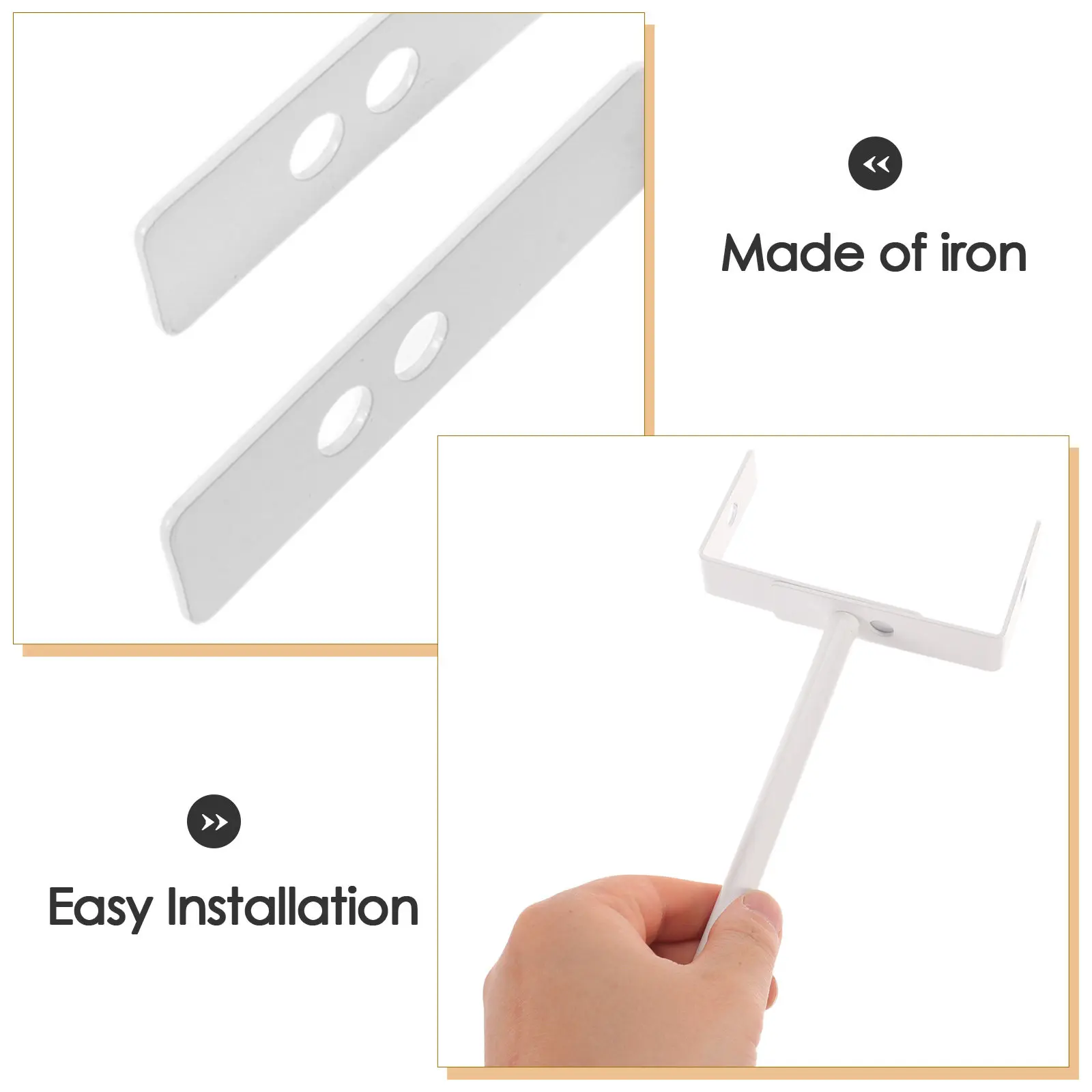 2Pcs Gutter Bracket Holder For For Garden Landscaping Heavy Duty Iron Downspout Extension Adjustable Rainwater