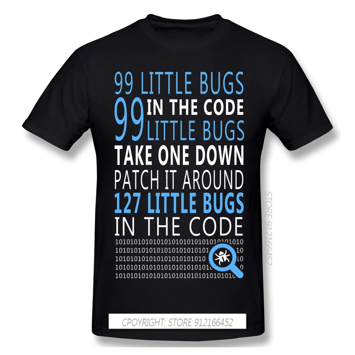 99 Little Bugs In The Code T-Shirts 100% Cotton Anonymous Hacker Organization Video Black Lives Matter Clothes