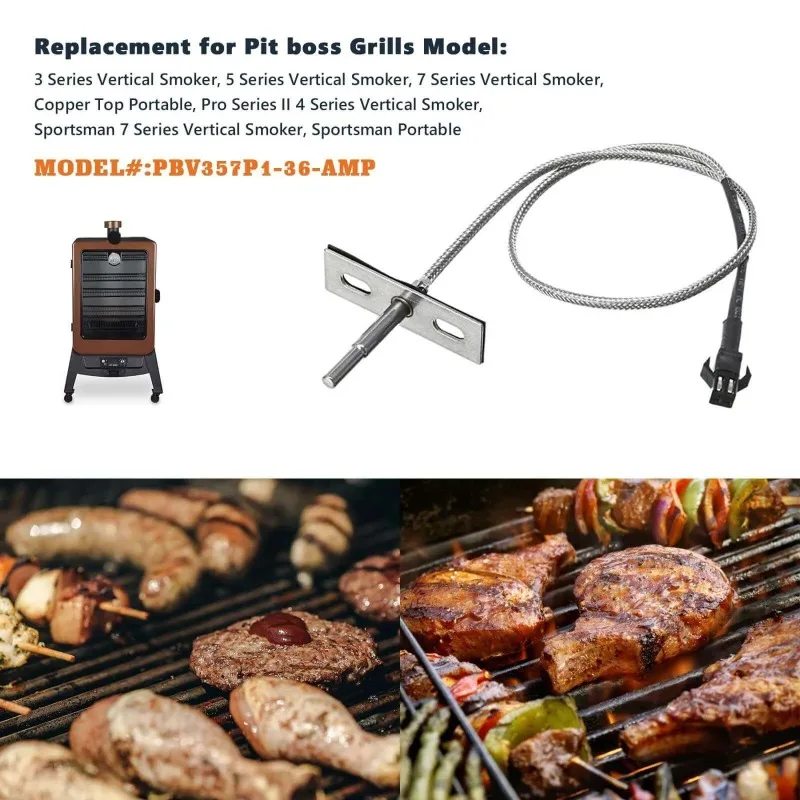 North American Pellet Grill Spare Probe, 120V US Bbq Smoker PT1000 Sensor, Wood Pellet Oven Temp Sensing Rod