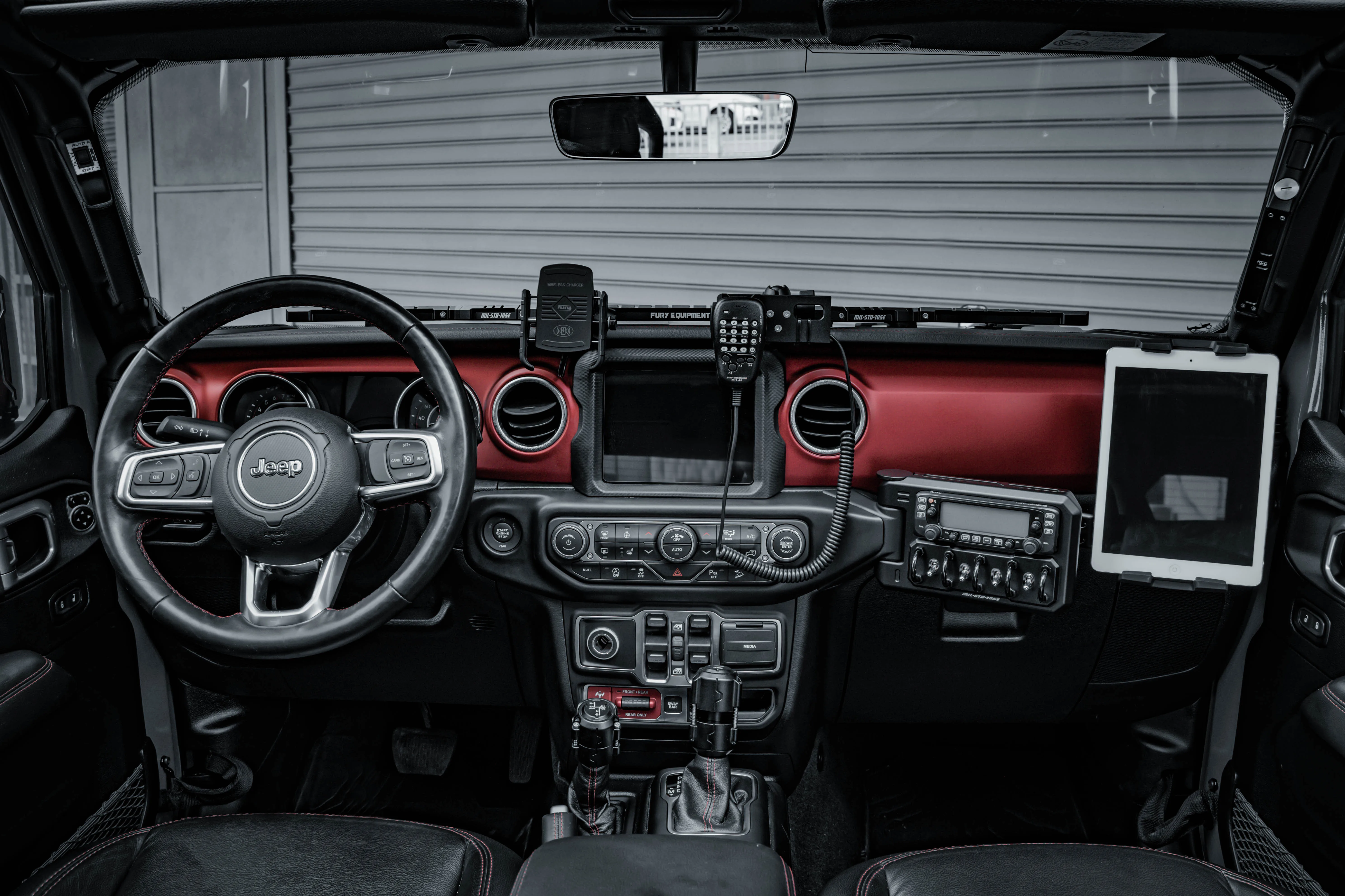 Fury 2018 + Aluminium Bedieningspaneel Kit Met Tablet Ondersteuning Voor Jeep Wrangler Jl Gladiator Jt