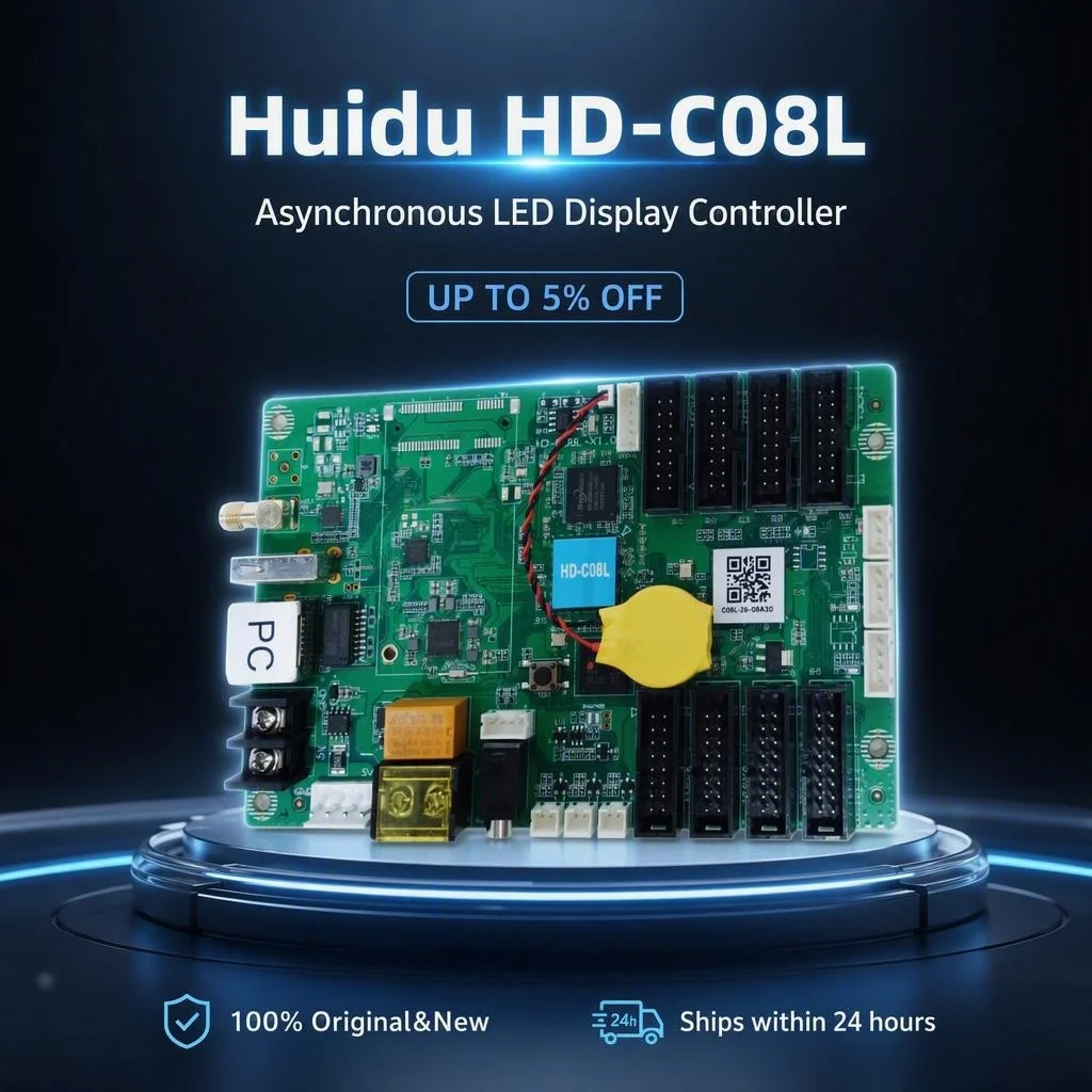Huidu HD-C08L Asynchronous LED Display Controller Multimedia Playback Card for Indoor Outdoor LED Display