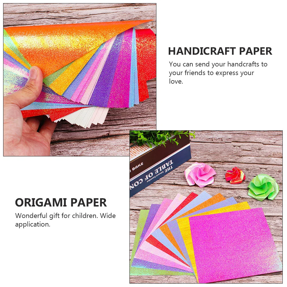 100 قطعة ورق اوريغامي اللؤلؤي اللامع اليدوية ورق قابل للطي الإبداعية DIY بها بنفسك الحرف اليدوية المواد للحرف اليدوية أوراق قابلة للطي #6