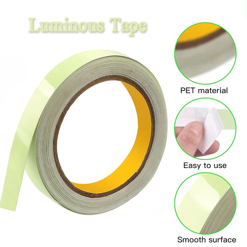 Waterproof Luminous Tape,Glow In the Dark Self-adhesive Tape Warning Tape Stage Supplies