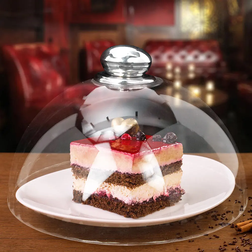 Clear Reusable Plastic Cake Dome Covers – 2pcs Food Preservation & Display Dome, Dust and Fly Proof