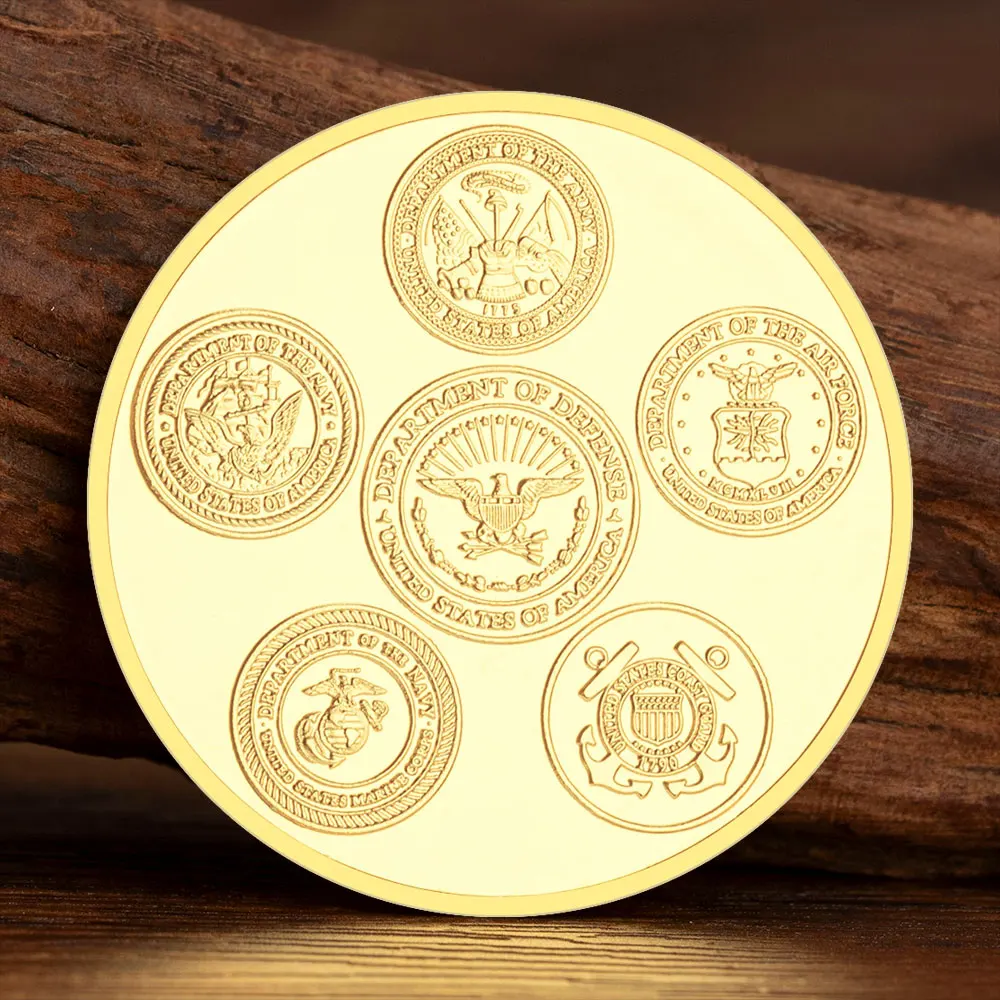 Operation Desert Storm Souvenir Coin Gulf War Memorial Medal US Military Gold Plated Commemorative Coins Collectible Gift