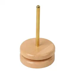 Rotatable Yarn Holder Wooden Yarn Spool Wooden Yarn Ball Winder Stand Spool Holder Set Durable Sewing Supplies for Knitting