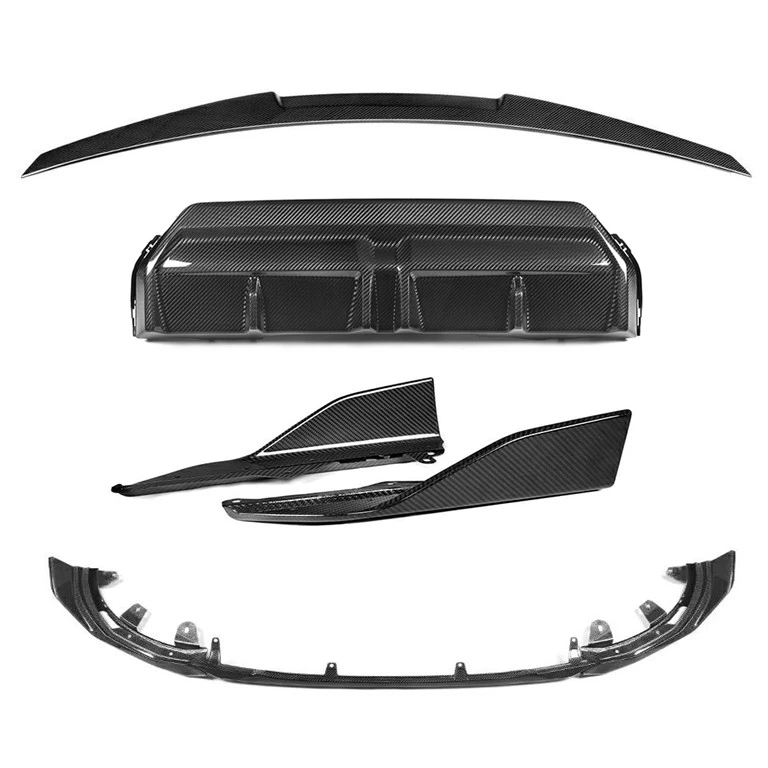 Dry Carbon Fiber Body kit  MP style Front lip diffuser side skirt spoiler for BMW 2 Series G42 Coupe 2022+  car bumper 