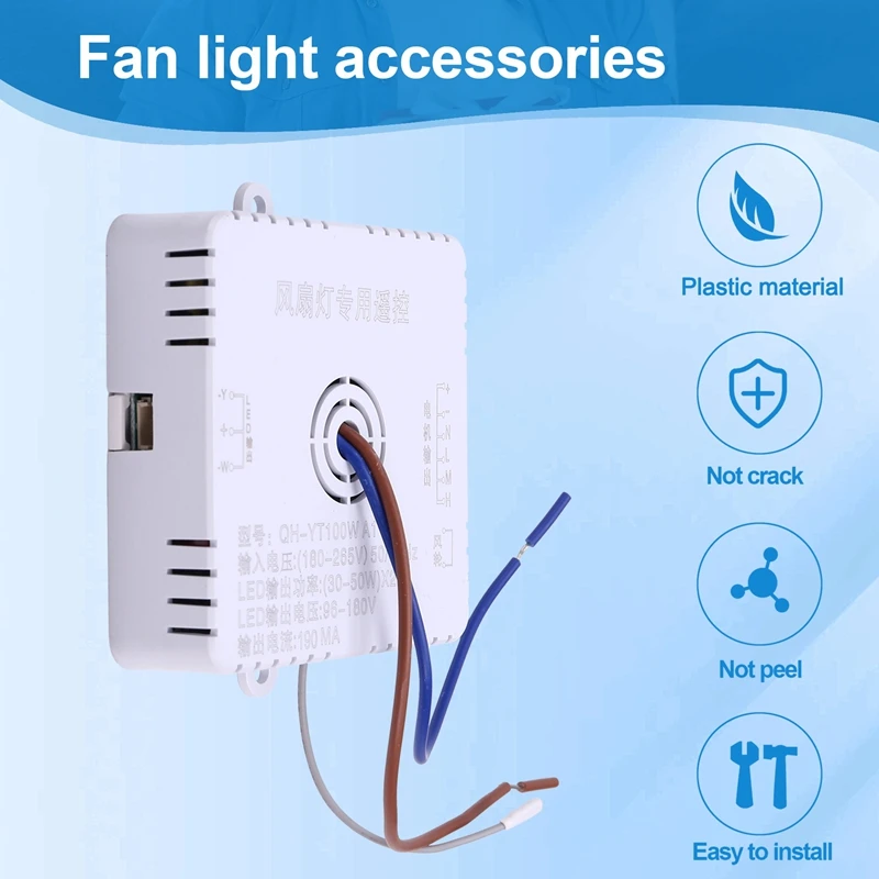 Bedroom Ceiling Fan Light Remote Control 100W Receive Controller Driver Fan Light Accessories 30-50W X 2