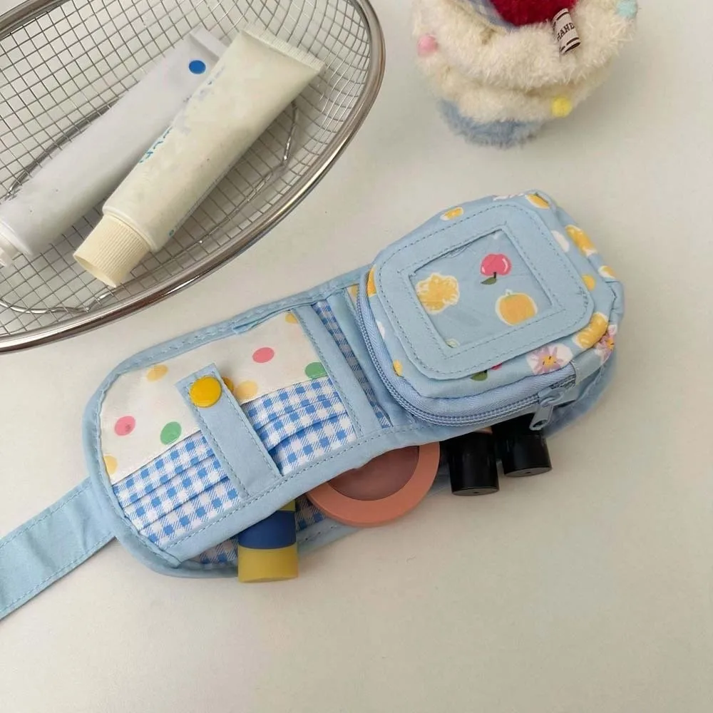 الكرتون الحيوان الدوبامين محفظة نسائية للعملات المعدنية البلاستيكية سعة كبيرة ماكياج صغير أحمر الشفاه حقيبة الكورية نمط مطبوعة حقيبة تخزين ملابس صغيرة