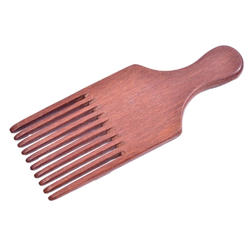 Wooden Comb Afro Pick Hair Lift Combs Long Tooth Detangling Accessories Beard Pick Natural Volumizing and Drop Shipping