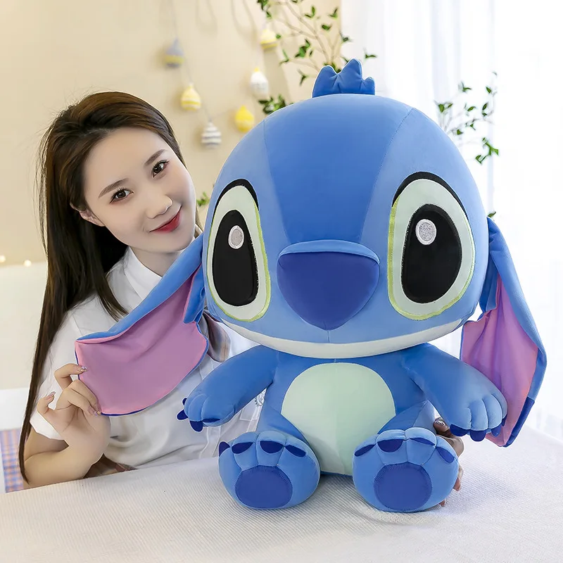Kawaii Stitch peluche bambola riempita morbido cuscino per dormire per bambini regalo di compleanno simpatico peluche per ragazze regalo di festa