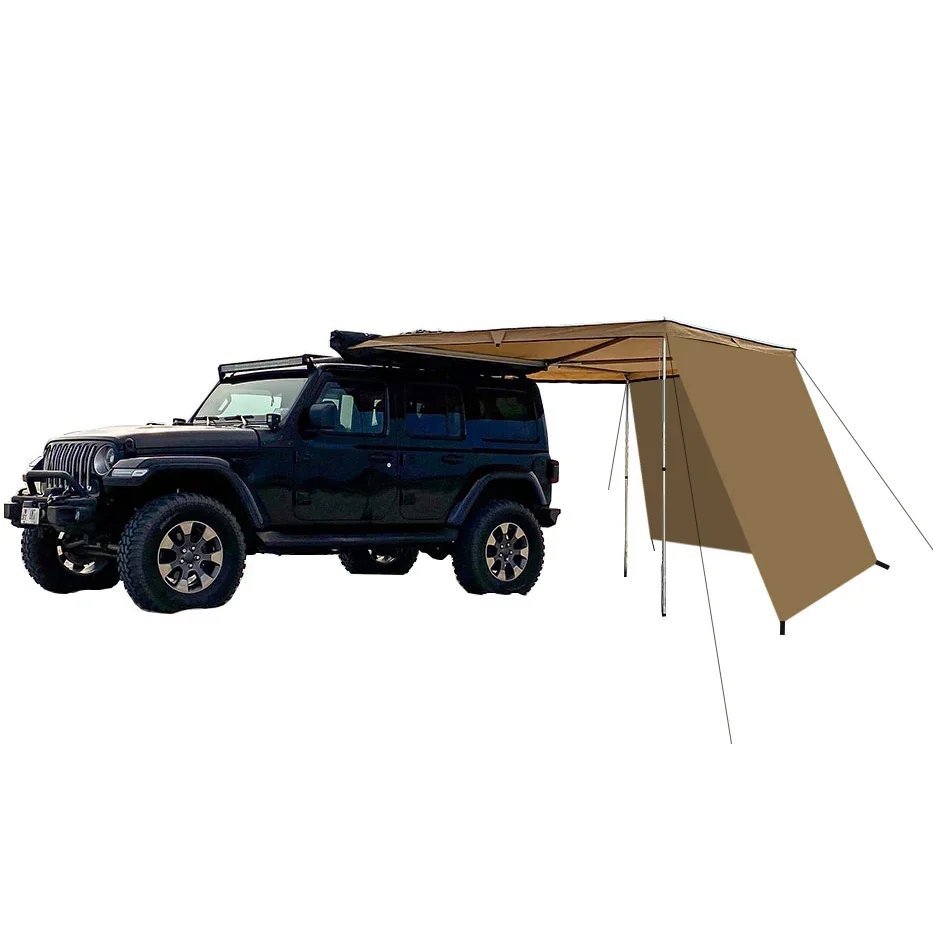 270 Degree Waterproof 4WD Car Awning Tent Large Free Standing Awning Side Wall 4x4 Offroad Car Side Awning Roof Top Tent