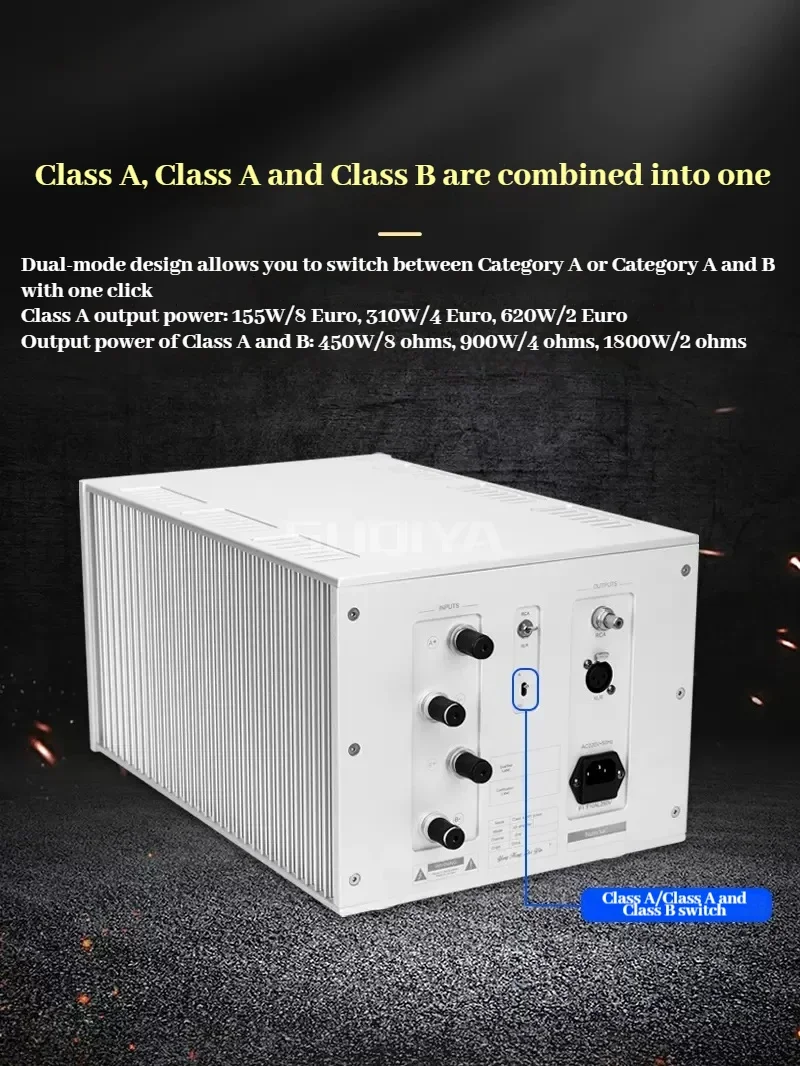 SUQIYA-X5 Amplificador de Potência Mono Classe A, Alta Potência, Equilibrado, XLR, Split, Classe AB, HIFI, Amplificador Audio High-End, 155W