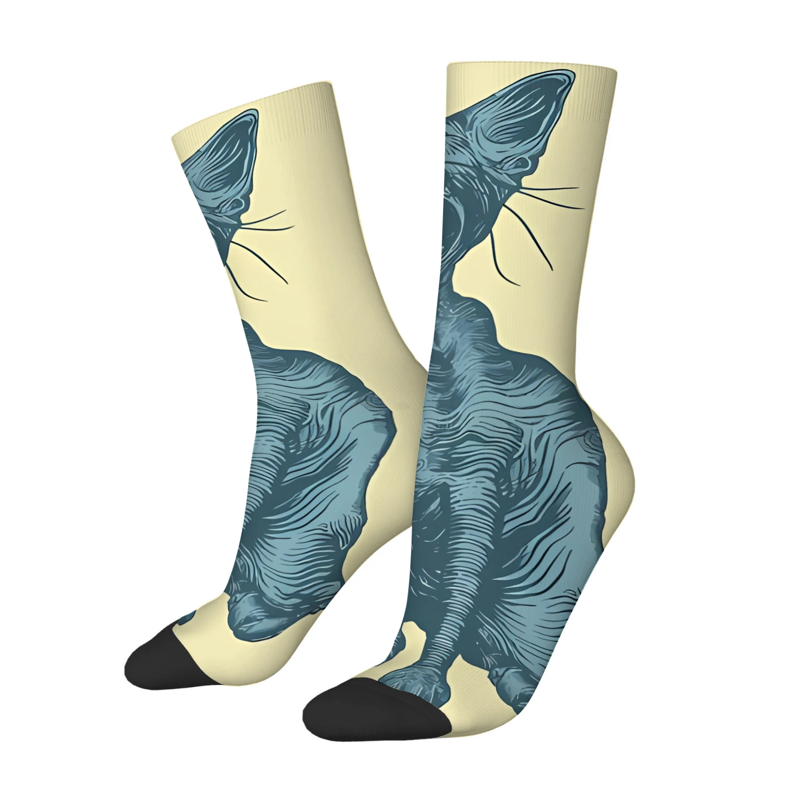 

Unisex Retro Tone Tropical Plant Printed Crew Socks Vintage Casual Style Cotton Long Socks Daily Fashion Socks