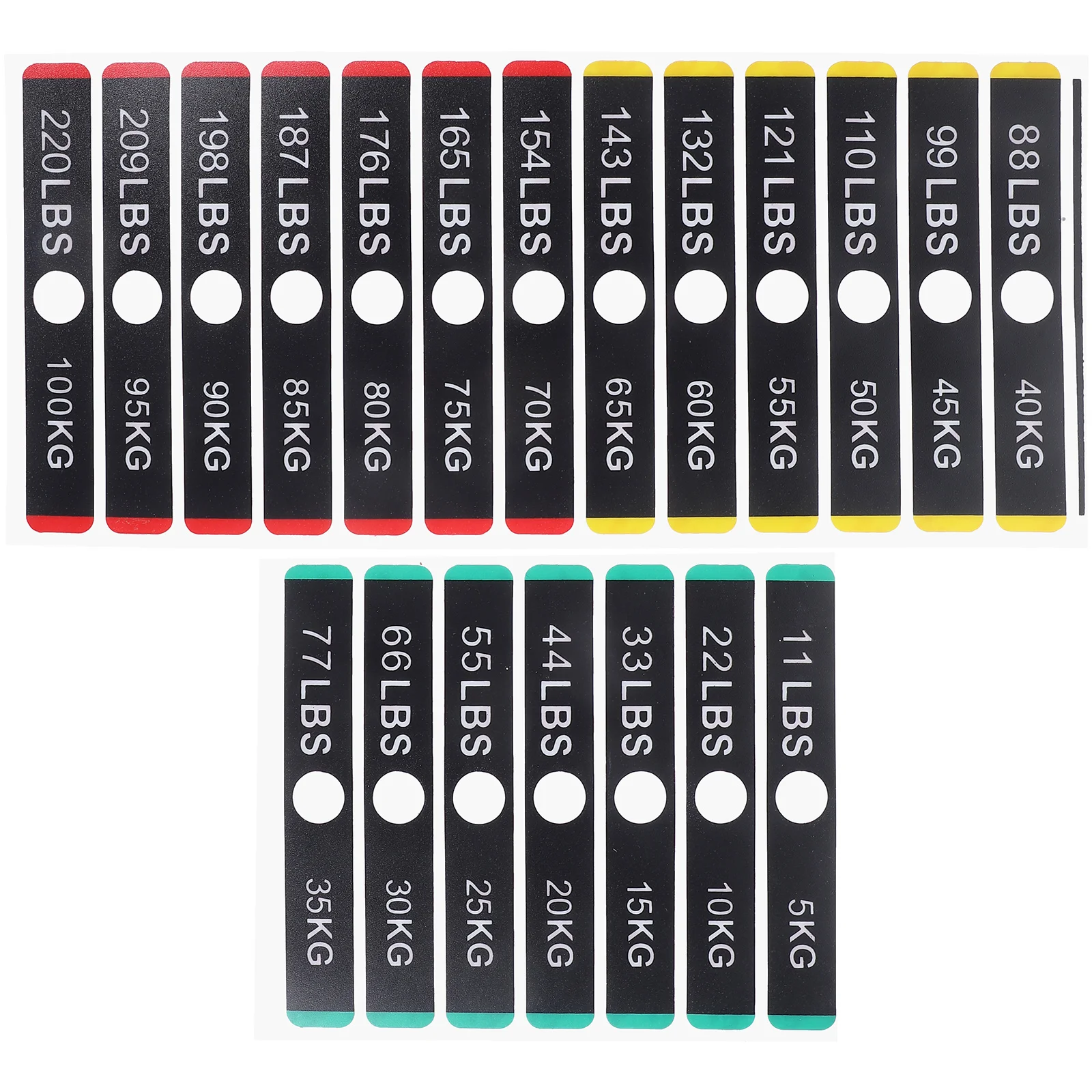 

Weight Label Weighting Labels Stickers Self-adhesive Fitness Equipment Tags Gym