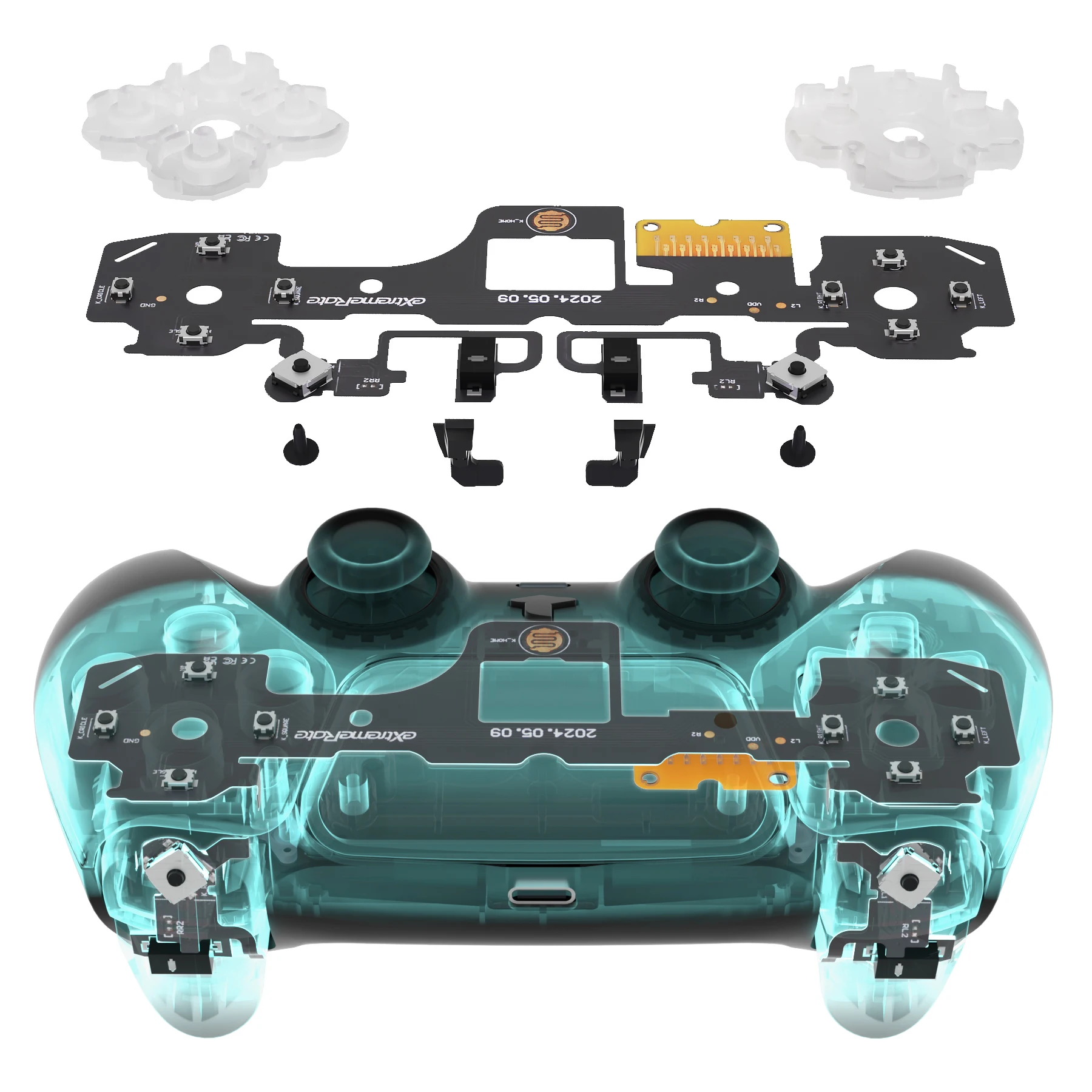 eXtremeRate Whole Clicky Kit for ps5 Controller BDM-030 Shoulder Face Dpad Buttons, Custom Micro Switch Clicky Kit Mouse Click