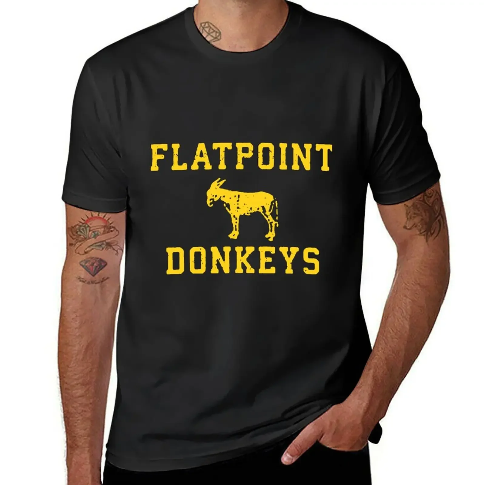 

Flatpoint Donkeys T-Shirt oversized graphic tee graphic t shirts mens plain t shirts